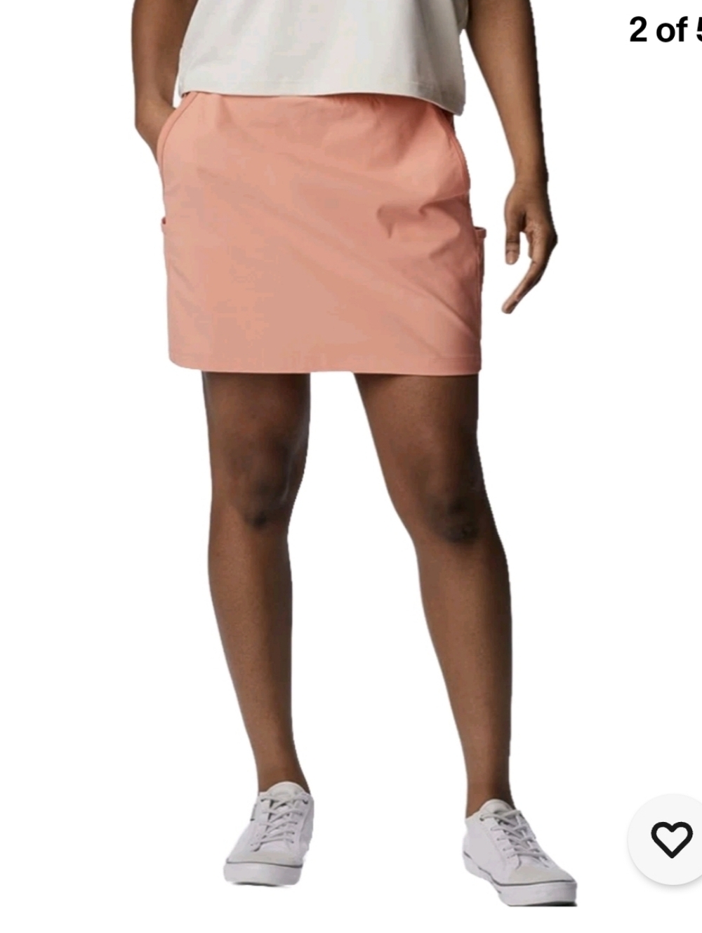 Columbia Sportswear Peach Skort Size S Activewear Stretch Waist Shorts Pockets
